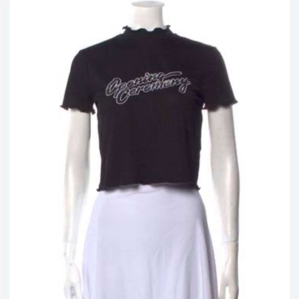OPENING CEREMONY
Graphic Print Mock Neck Crop Top XS